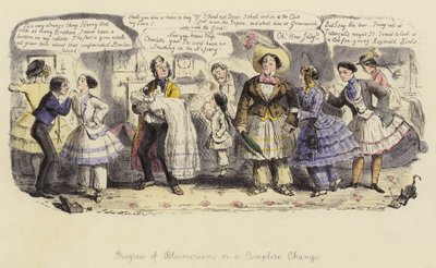 Progress of Bloomerism, or a Complete Change by John Leech
