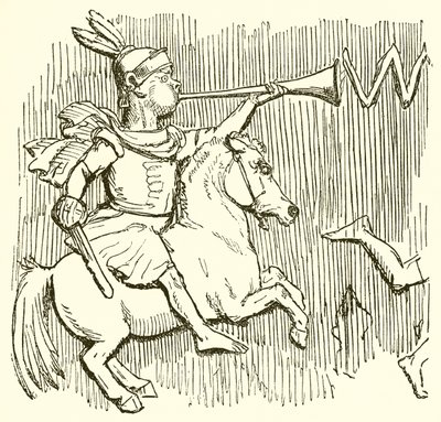 Roman soldier on horseback by John Leech