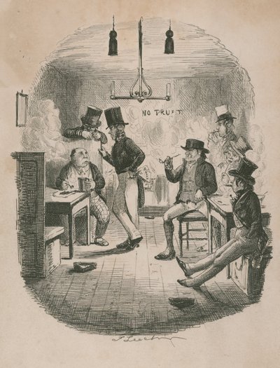 Smoking Robin by John Leech