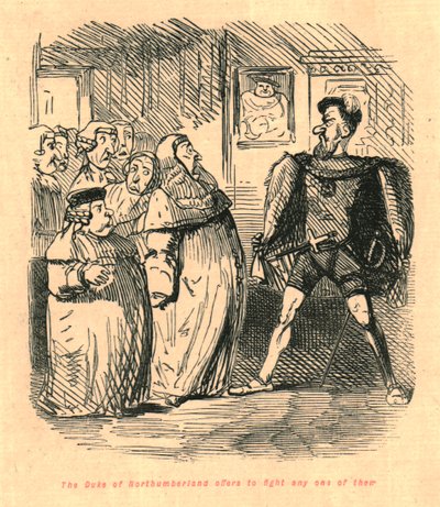 The Duke of Northumberland Offers to Fight Any One of Them by John Leech