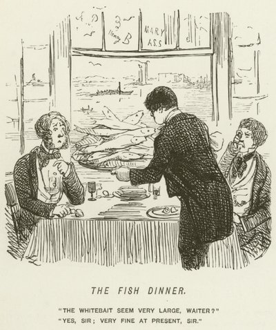 The Fish Dinner by John Leech