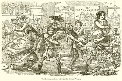 The Romans Walking off with the Sabine Women by John Leech