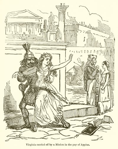 Virginia Carried Off by a Minion in the Pay of Appius by John Leech