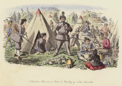 Volunteer Movement, Jones and Family Go Under Canvas by John Leech