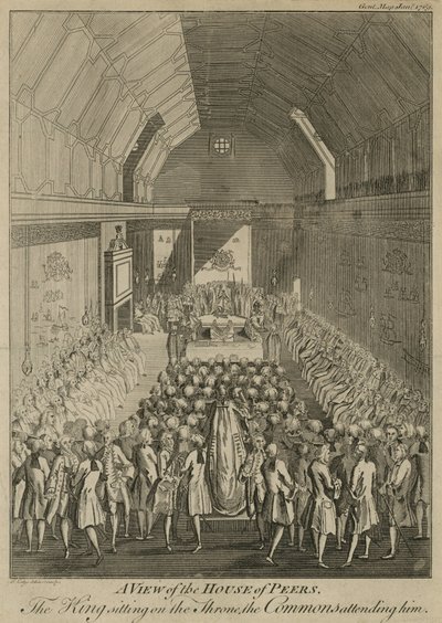 A View of the House of Peers with the King Sitting on the Throne, the Commons Attending Him by John Lodge