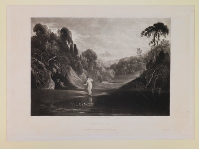 Eve at the Fountain (Book 4, Line 453), from “Paradise Lost” by John Martin