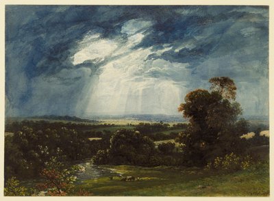 Landscape with Cattle Grazing in the Foreground by John Martin