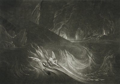 Lucifer on the Burning Lake by John Martin