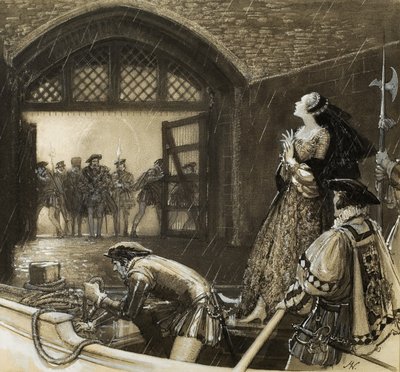 Ann Boleyn (?) arriving at the Tower by John Millar Watt