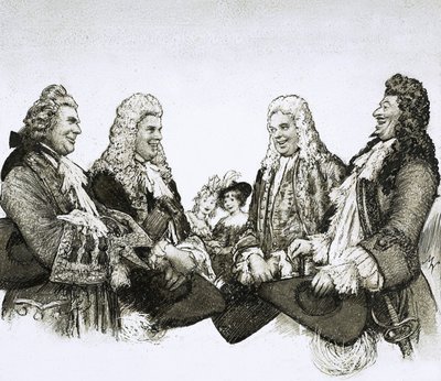 In the Time of Louis XIV of France, Gentlemen Wore Immense Wigs by John Millar Watt