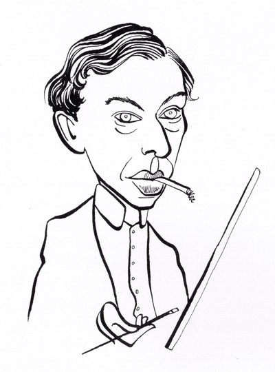 Ernst Ludwig Kirchner, caricature by John Minnion