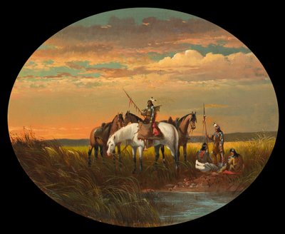 A Halt on the Prairie for a Smoke by John Mix Stanley
