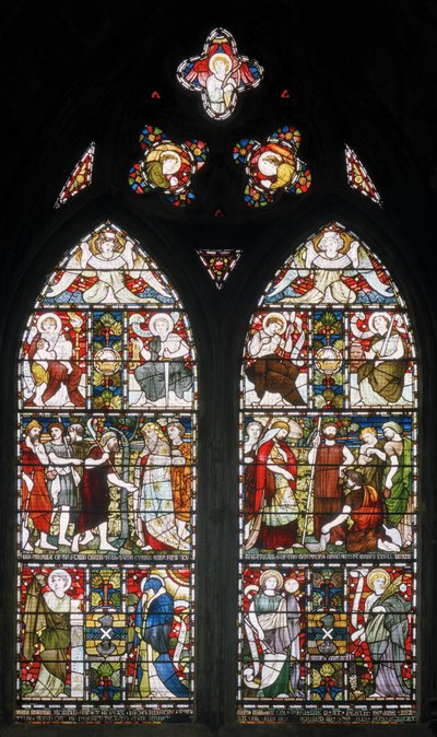 Paisley Abbey, Cottire & Co, Attributed to John Moyr Smith, Temperance, Faith etc, 1873 by John Moyr attr.to Smith