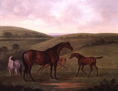 Mare with Foals in a Landscape by John Nott Sartorius