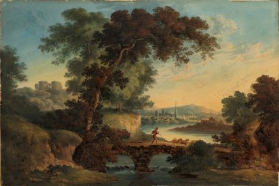 Landscape with Castle and Bridge, about 1808-20 by John Oldfield