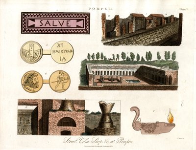 Ancient Artifacts and Buildings in Pompeii by John Pass
