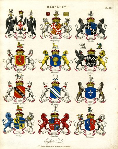 Coats of Arms of English Earls by John Pass