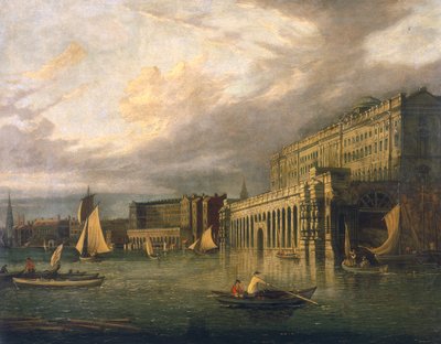 Somerset House and the Adelphi from the River by John Paul