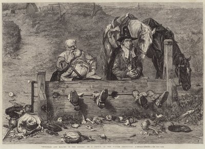 Hudibras and Ralpho in the Stocks by John Pettie