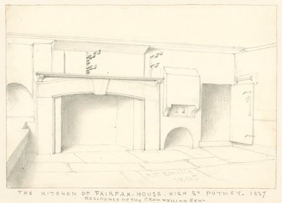 The Kitchen at Fairfax House, High Street, Putney; Residence of the Cromwellian Gent by John Phillipp Emslie