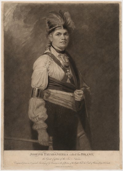 Joseph Tayadaneega called the Brant, the Great Captain of the Six Nations by John Raphael Smith