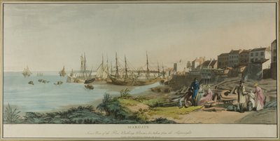 Margate, Inner View of the Pier, Bathing Rooms, and Taken from the Shipwrights by John Raphael Smith