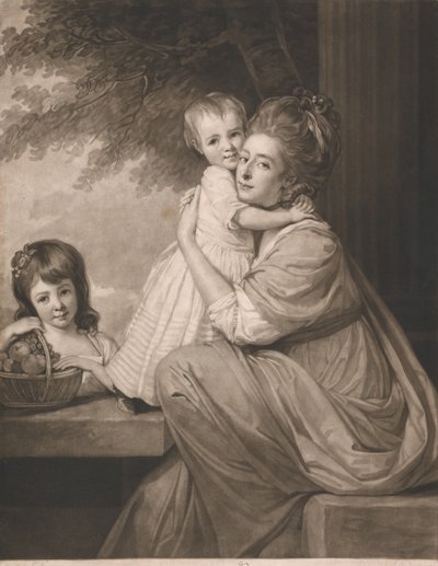 Mrs. Stables and Two Daughters Harriet & Maria by John Raphael Smith