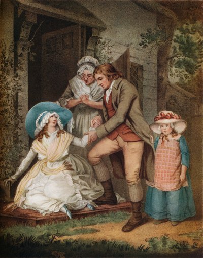 The Fair Penitent. Laetitia in Penitence Finds Relief and Protection From Her Parents, c. 1811 by John Raphael Smith