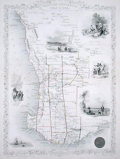 Western Australia, from a Series of World Maps published by John Tallis & Co., London & New York by John Rapkin