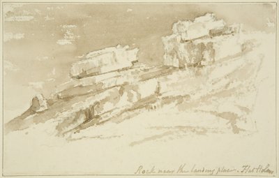 Rocks near Landing Place, Flat Holm by John Reverend Eden