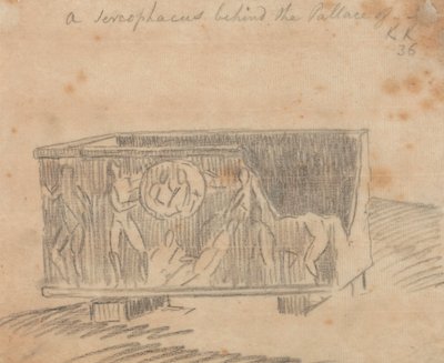 A Sarcophagus Behind the Palace by John Robert Cozens