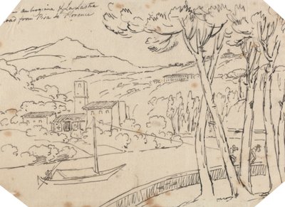Between Ambrogiana and La Lastra by John Robert Cozens