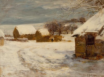 A Farmstead in Winter by John Robertson Reid