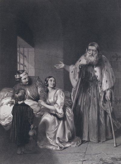 Francesco Foscari, Doge of Venice, pronouncing the sentence of exile upon his son Giacopo by John Rogers (after) Herbert