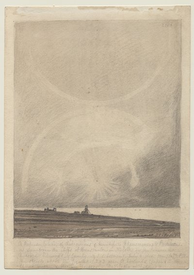 An Effect of Parhelion seen from Hunstanton Lighthouse on July 6 1816 (recto) by John Sell Cotman