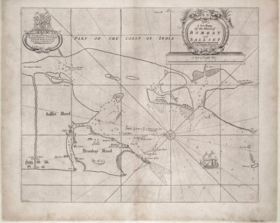 Map of Bombay and Salsette by Samuel Thornton by John Seller