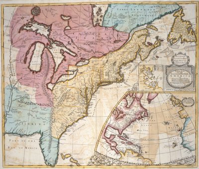 A map of America and Canada, from 