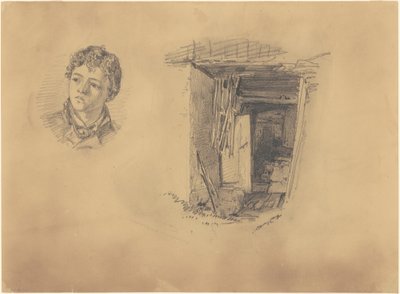 Head of a Boy, and the Entrance to a Shack, 1871 by John Singer Sargent