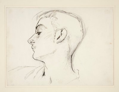 Head of a Young Man in Profile by John Singer Sargent