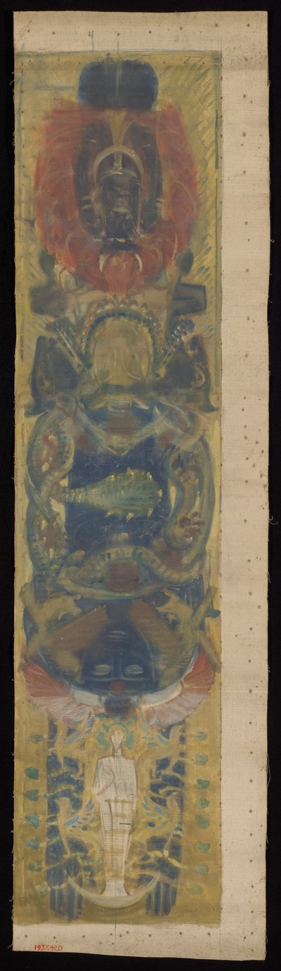 Study for the Boston Public Library Murals: Pagan Heads, for a Vault by John Singer Sargent