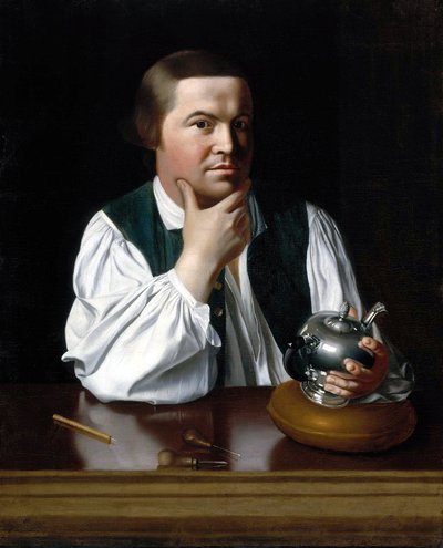 Portrait of Paul Revere by John Singleton Copley