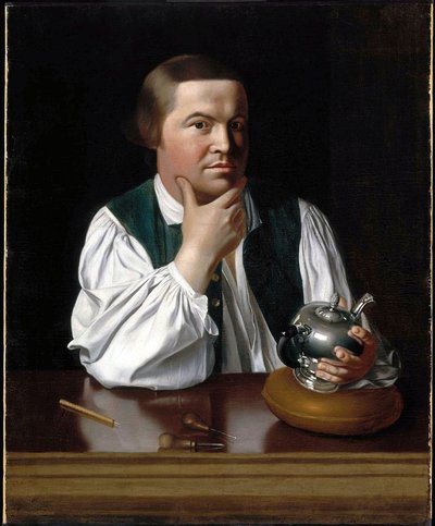 Portrait of Paul Revere by John Singleton Copley