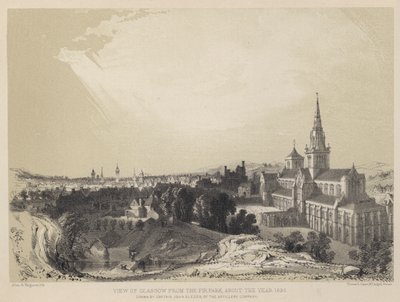 View of Glasgow from the Fir Park, about the year 1690 by John Slezer