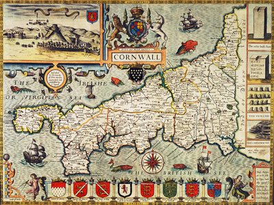 Map of Cornwall from the 