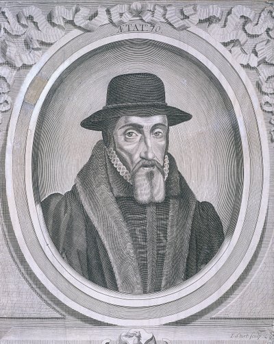 Oval portrait of John Foxe, c1570, c1700 by John Sturt