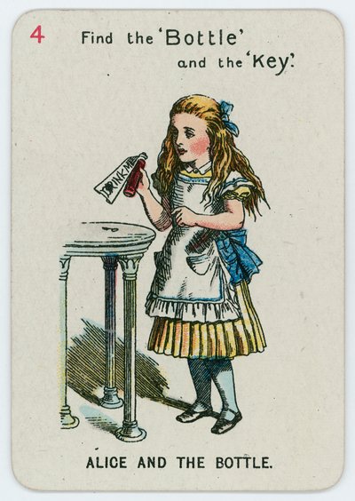 Alice and the Bottle by John Tenniel