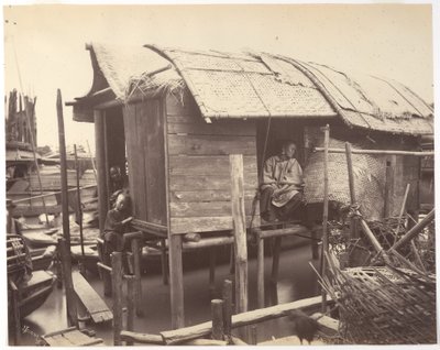 Dwelling on the Water, Canton by John Thomson