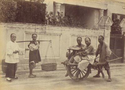 Passenger Wheelbarrow, Shanghai by John Thomson