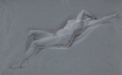 Reclining Nude, Front View by John Trumbull