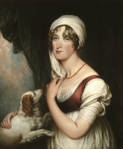 Sarah Trumbull with a Spaniel by John Trumbull